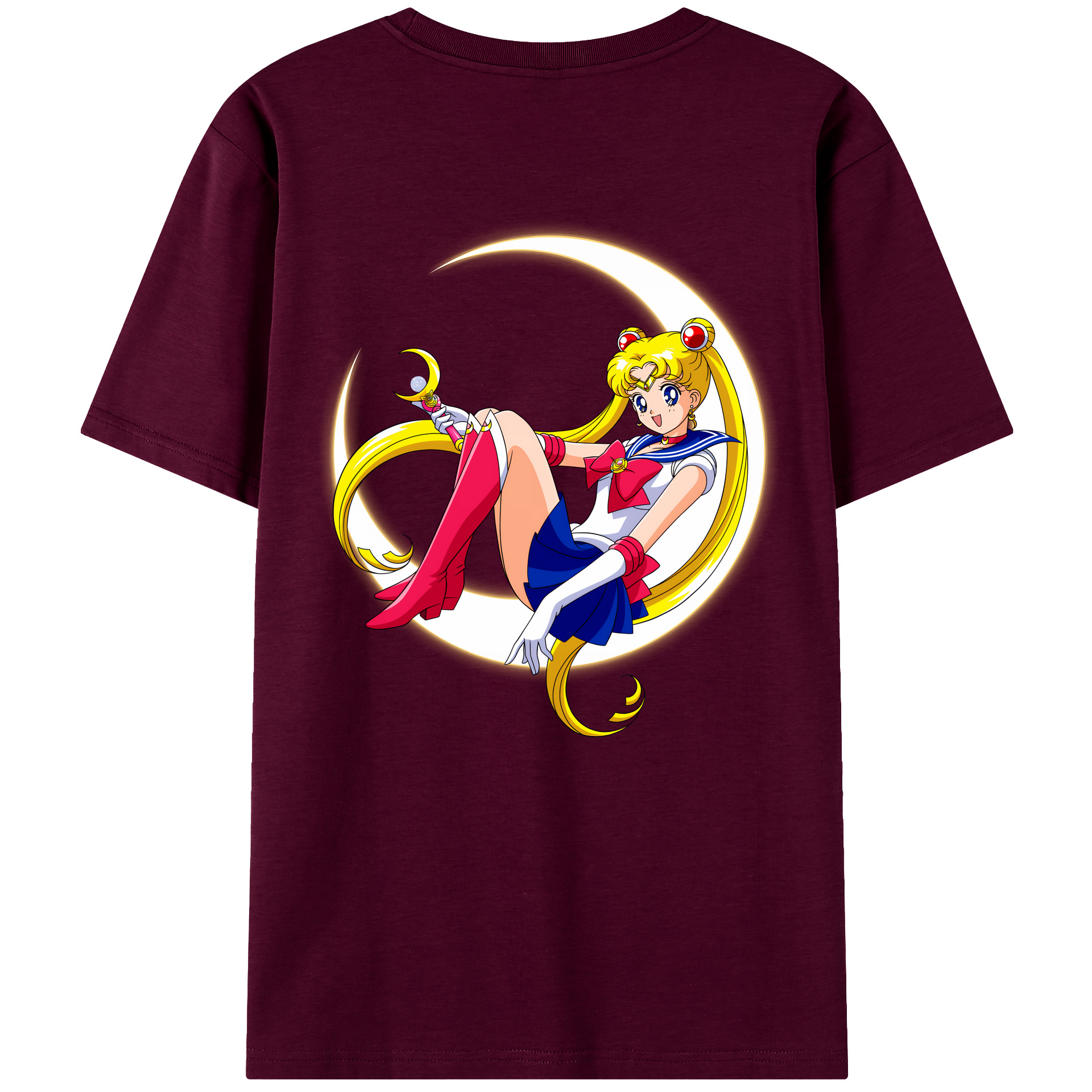 （画像用） 美少女戦士セーラームーン 月野 うさぎ つきの うさぎ Sailor Moon Tsukino Usagi レディース半袖Tシャツ(バックプリント)